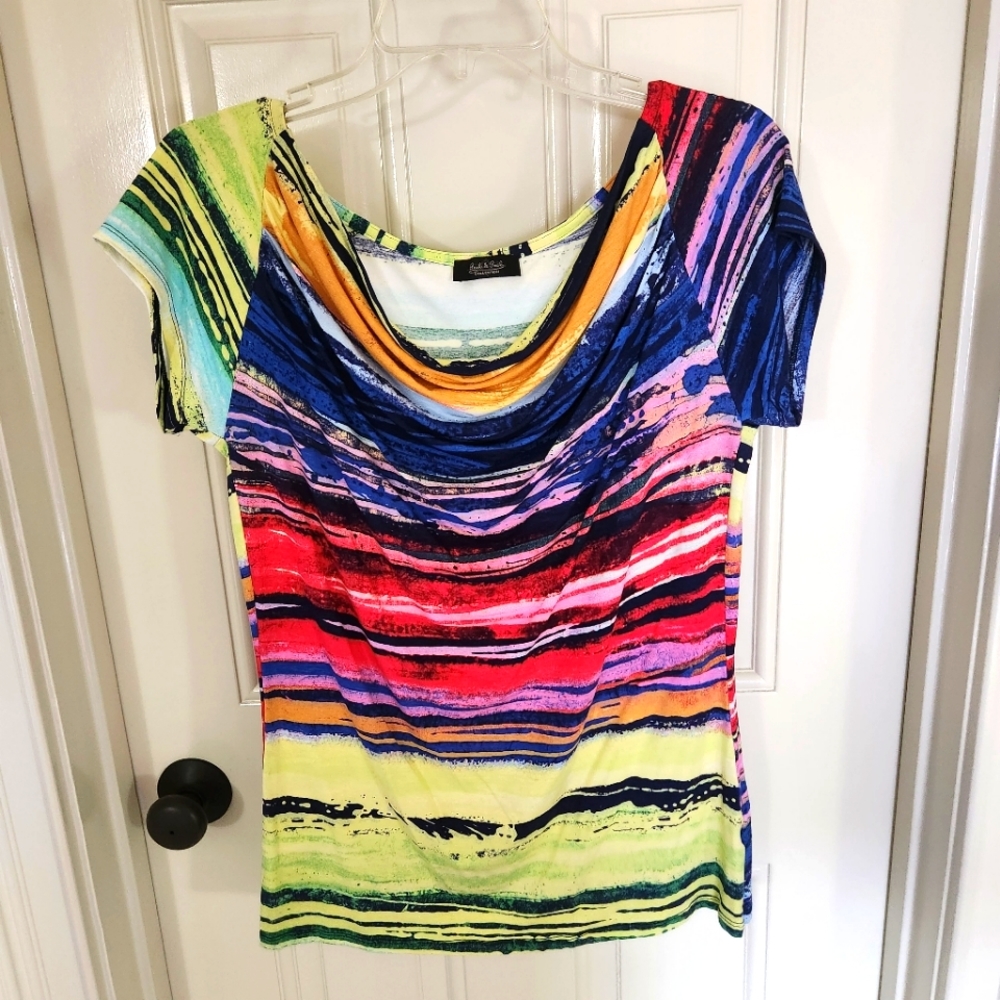 Colorful and cute Peck&Peck top. Excellent condition.  Size Medium.